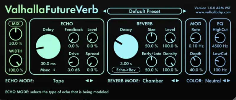 未来混响 Valhalla DSP Valhalla FutureVerb v1.0.0.8 [WiN]-乐声音频-资源网