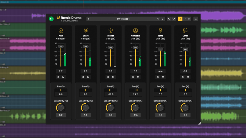 实时鼓干分离插件 Acon Digital Remix Drums v1.0.1 MacOS-乐声音频-资源网