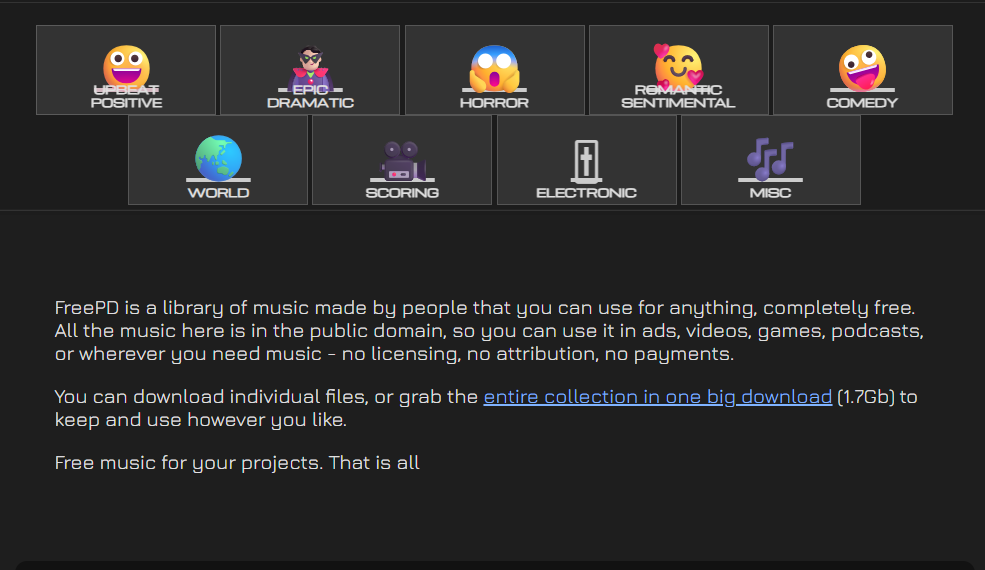 FreePD-免版权音乐—wav高音质-乐声音频-资源网