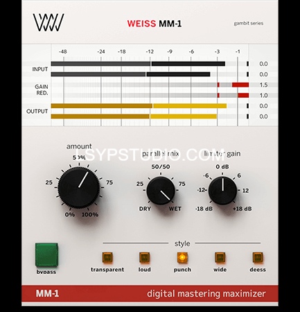 图片[1]-母带动态最大化器 – Softube Weiss MM-1 Mastering Maximizer v2.5.9 [WiN]-乐声音频-资源网