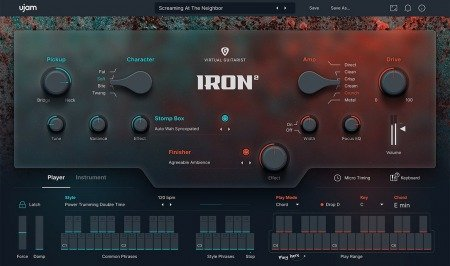 摇滚吉他 uJAM Virtual Guitarist IRON 2 v2.3.1 [WiN]-乐声音频-资源网