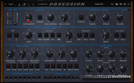 复音复古合成器Synapse Audio Obsession v1.2.4 [WiN]-乐声音频-资源网