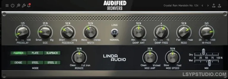 经典算法混响Audited Linda – IronVerb v1.0.3 for WiN-乐声音频-资源网