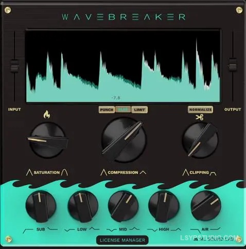 8旋钮混音插件ML Sound Lab – Wavebreaker v1.6.5 for WiN-乐声音频-资源网