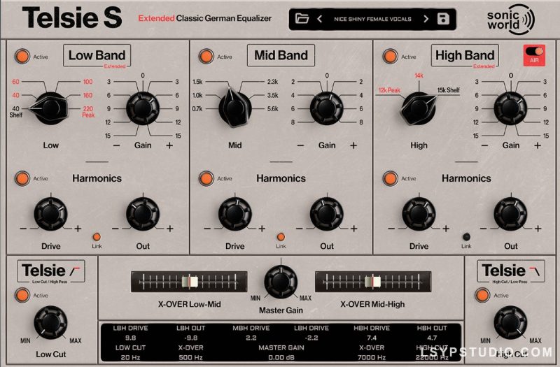 均衡器插件SonicWorld Telsie S v1.0.0 [WiN]-乐声音频-资源网