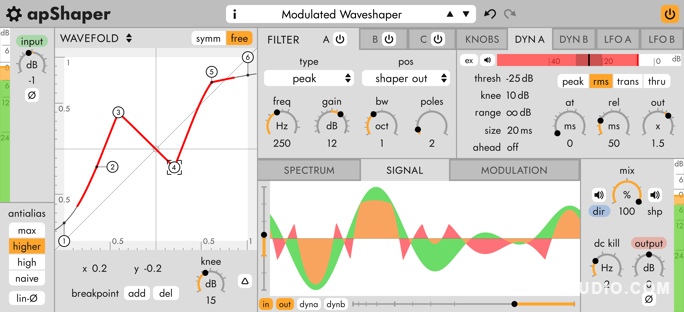 音频效果插件Apulsoft apShaper v1.2.5 [WiN]-乐声音频-资源网