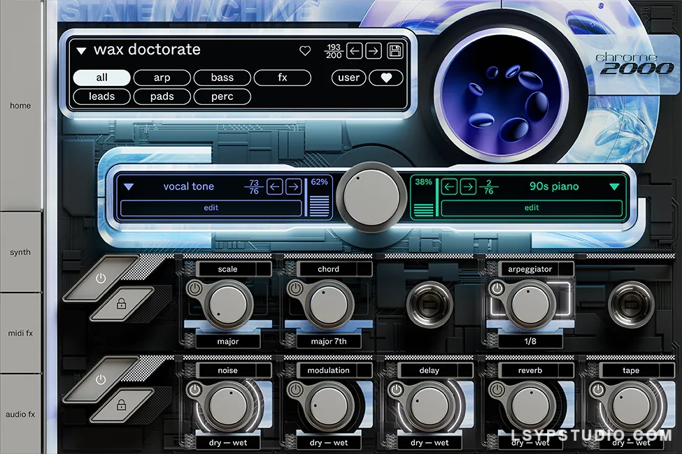 鼓打贝斯和丛林音乐的独特声音Cradle State Machine Chrome 2000 v1.0.1 [WiN]-乐声音频-资源网