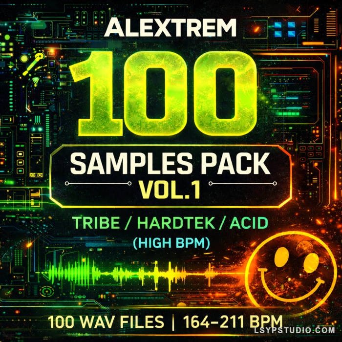 Alextrem 100 Samples Pack Vol.1 (Tribe / Hardtek / Acid) [WAV]-乐声音频-资源网