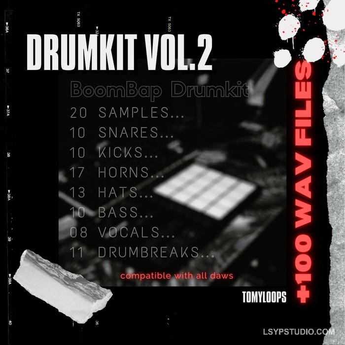 鼓组的第二卷Tomy Loops Tomy Loops Drum Kit Vol.2 [WAV]-乐声音频-资源网