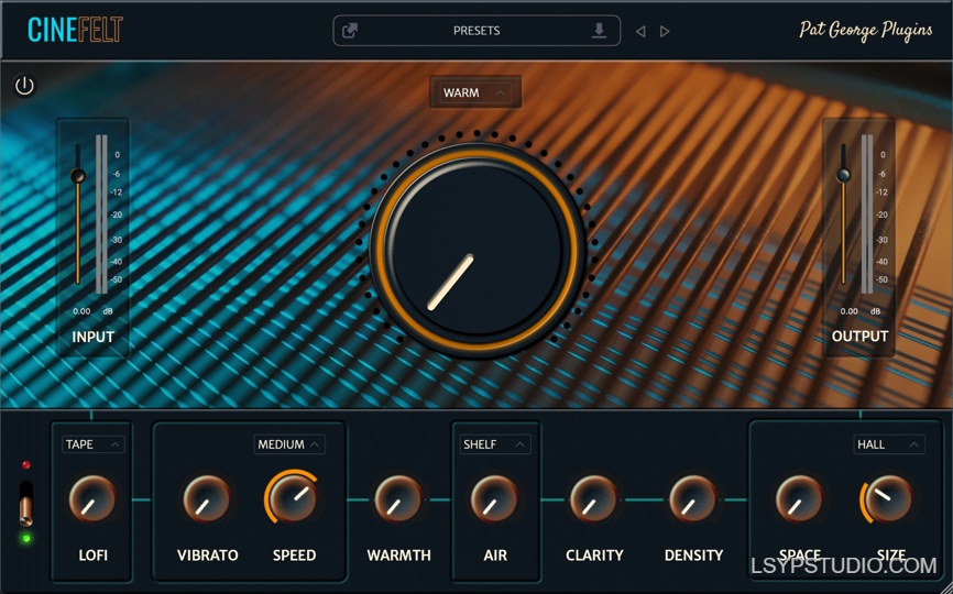 一款电影级毛毡质感和 LoFi 音频效果插件Pat George CINEFELT v1.0.3 [MacOSX]-乐声音频-资源网