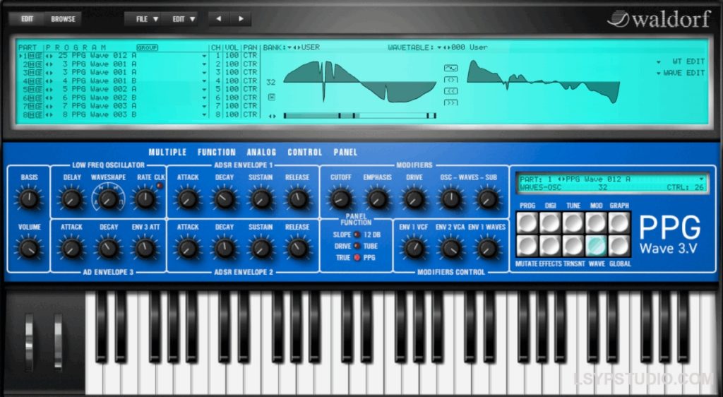 传奇合成器Waldorf PPG Wave 3 V v2.0.1 [WiN, MacOSX]-乐声音频-资源网