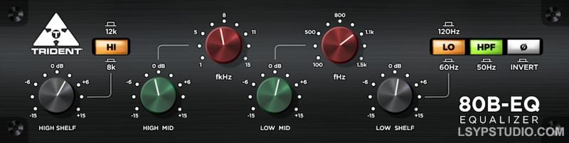 80B系列数字均衡器Trident Audio Developments 80B EQ v2.0.0 [WiN]-乐声音频-资源网