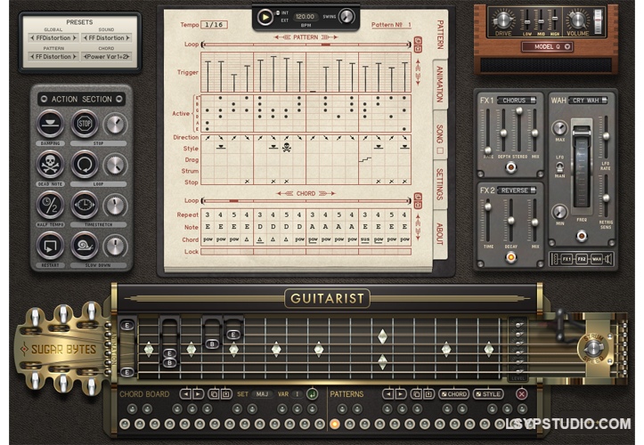 电吉他的节奏演奏Sugar Bytes Guitarist Library AG v1.0.0 [WiN, MacOSX]-乐声音频-资源网