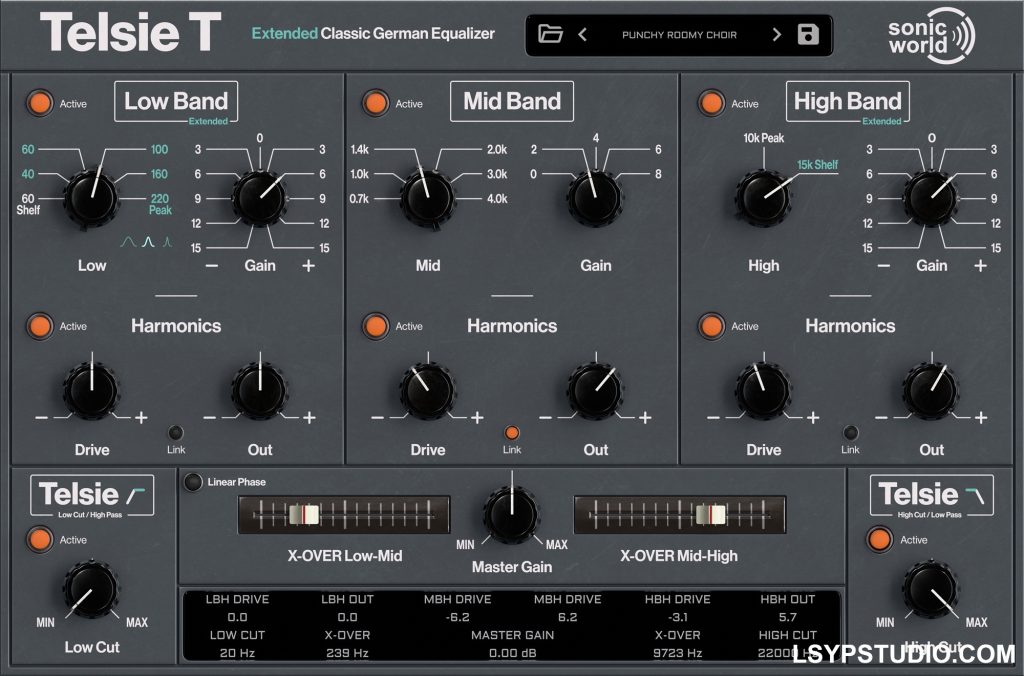 三段均衡器插件SonicWorld Plugins Telsie T v1.0.0 [WiN]-乐声音频-资源网