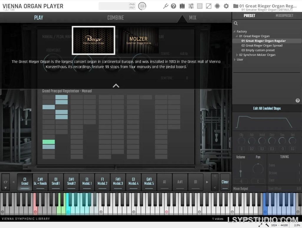 图片[1]-维也纳交响乐库 维也纳管风琴演奏器Vienna Symphonic Library Vienna Organ Player v1.3.1169 [WiN]-乐声音频-资源网