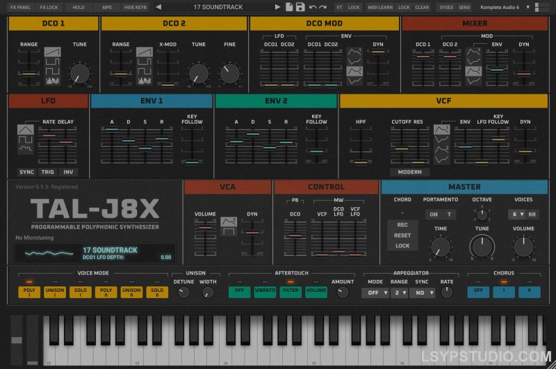 80 年代模拟合成器的音色Togu Audio Line TAL-J8X v1.0.1 [WiN]-乐声音频-资源网