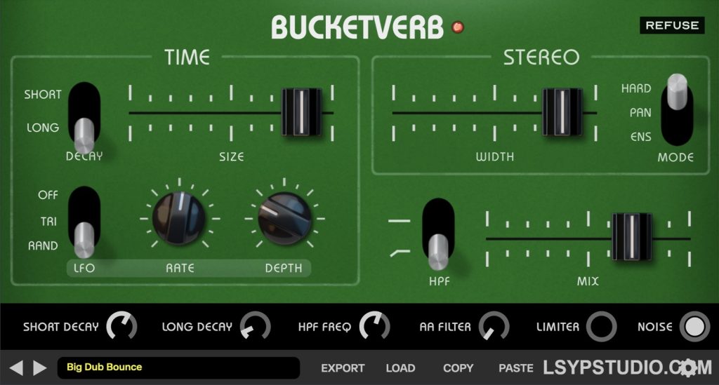 图片[1]-低保真BBD混响reFuse Software Bucketverb v1.3.0.1 [WiN]-乐声音频-资源网