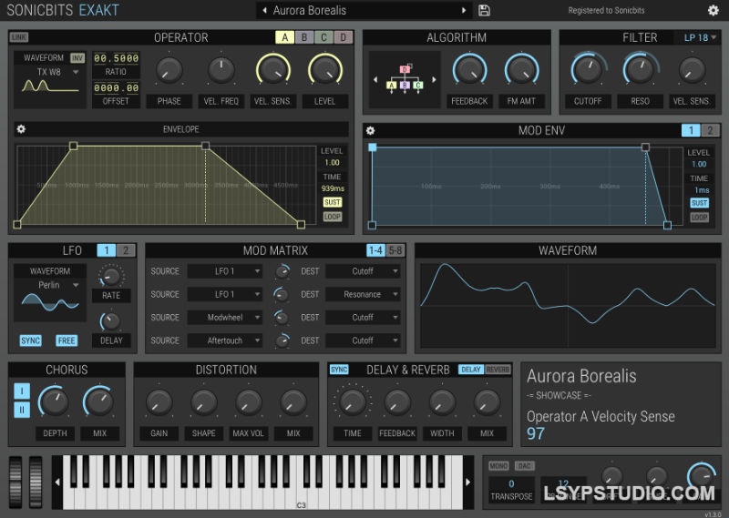 FM合成器插件Sonicbits Exakt v1.3.0 [WiN]-乐声音频-资源网