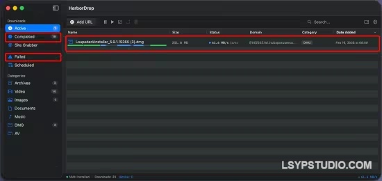 原生下载管理器HarborDrop 1.1.8 MacOS-乐声音频-资源网