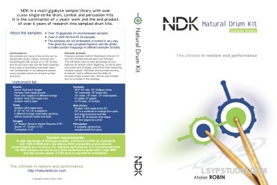 原声鼓组 NaturalDrum NDK WAV KONTAKT HALion-乐声音频-资源网