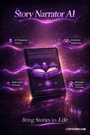 自动生成或改编故事情节、角色对话和场景描写Story Narrator AI 1.0.0-乐声音频-资源网
