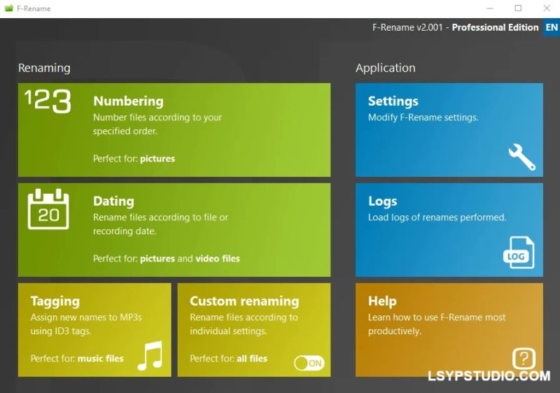高效文件批量重命名工具F-Rename Professional 3.000 Multilingual-乐声音频-资源网