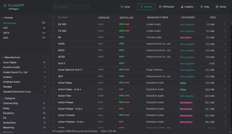 工具 Midifex Plugoff v1.1.0（插件整理工具）（WIN+MAC）-乐声音频-资源网