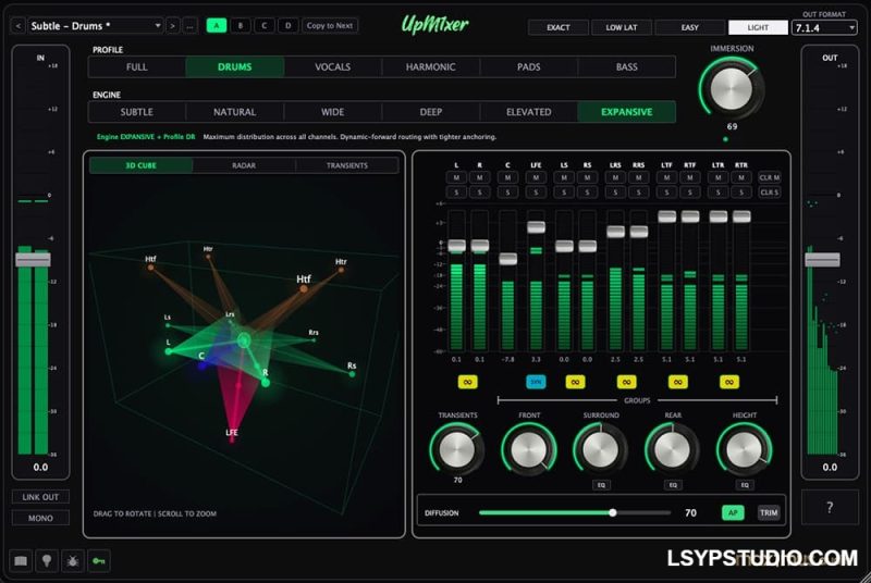 立体声到环绕声上混Max1mus Audio UpM1xer v1.1.1 [WiN]-乐声音频-资源网