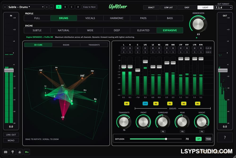 立体声到环绕声上混Max1mus Audio UpM1xer v1.1.1 [WiN]-乐声音频-资源网