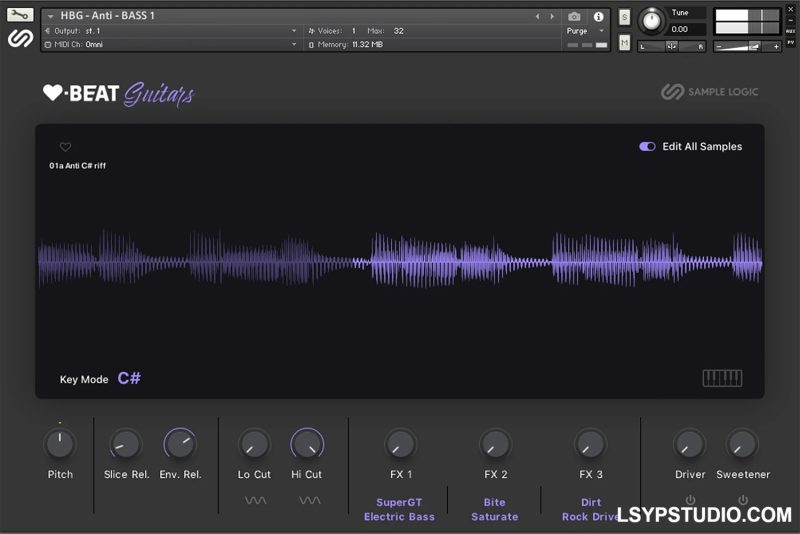 全新循环乐器Sample Logic HeartBeat Guitars KONTAKT-乐声音频-资源网