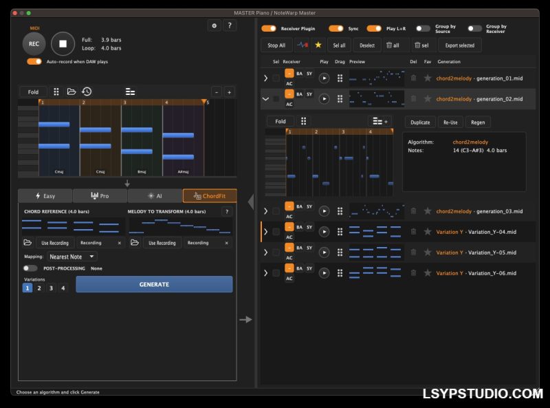 根据 MIDI 输入生成旋律Ivoschi NoteWrap v1.0.4 [WiN, MacOSX]-乐声音频-资源网