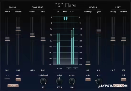 心理声学压缩PSPaudioware PSP Flare v1.1.0 U2B MacOS-乐声音频-资源网