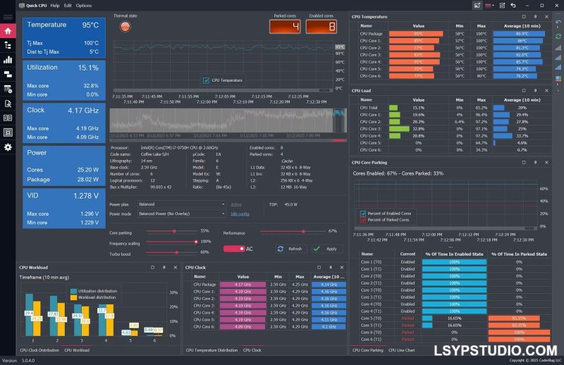 CPU 监控和性能调优应用程序Quick CPU Pro 6.4.1 x64 WIN-乐声音频-资源网