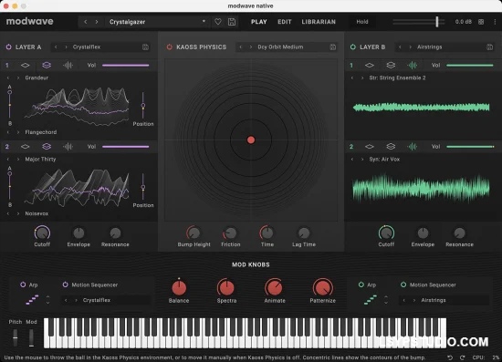 强大的合成器KORG Software Modwave Native v1.4.2 MacOS-乐声音频-资源网