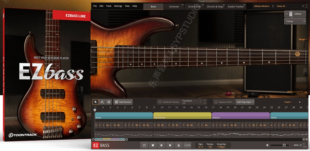 Toontrack EZbass v1.3.3 Update [WiN, MacOSX]-乐声音频-资源网