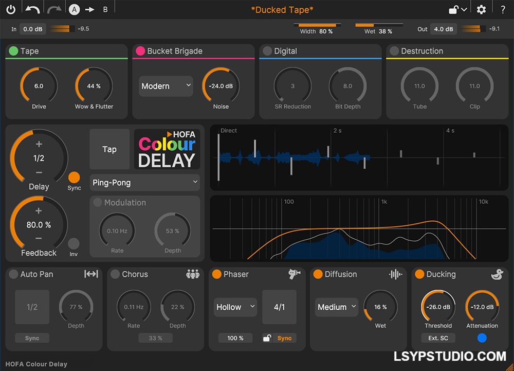 延迟音色HOFA Colour Delay v1.0.5 [WiN]-乐声音频-资源网