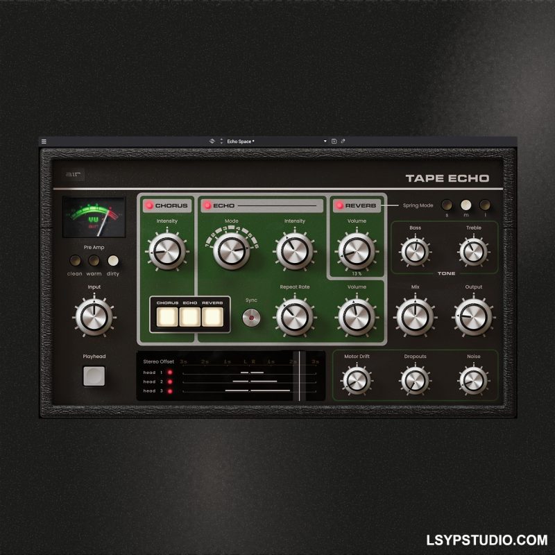 多磁头回声设计AIR Music Technology AIR Tape Echo v1.0.0.70 [WiN]-乐声音频-资源网