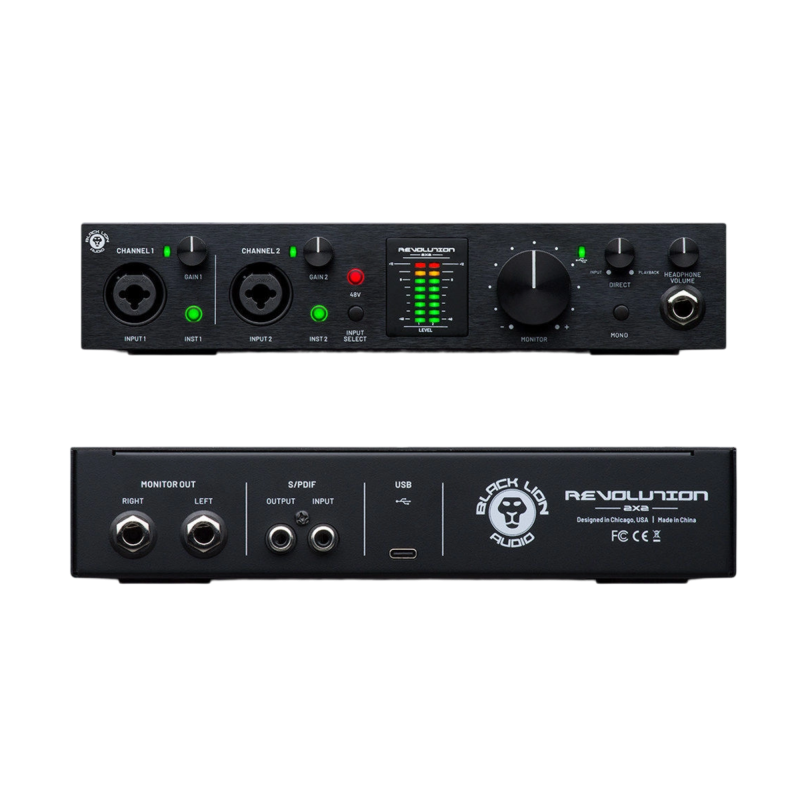 （声卡跳线）黑狮Black Lion Revolution 2×2 6×6专业录音编曲直播K歌外置声卡-乐声音频-资源网