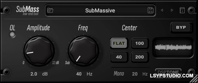 低频共鸣器工具Audioloom DSPTone SubMass v1.0.7 [WiN]-乐声音频-资源网