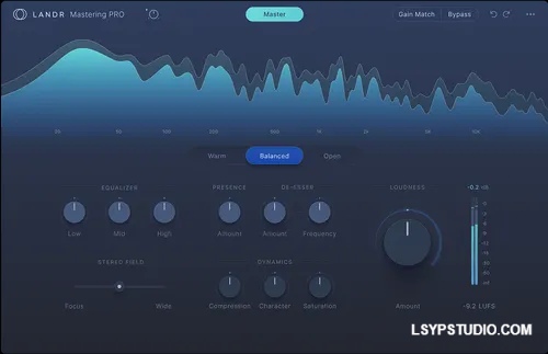 母带效果器LANDR Mastering Plugin Pro v1.1.54 [WiN]-乐声音频-资源网