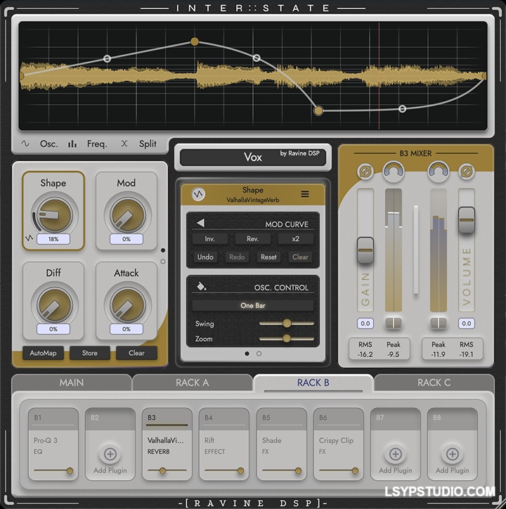 过采样、相位校准和 LUFS 匹配Ravine DSP InterState v1.2.2 [WiN]-乐声音频-资源网