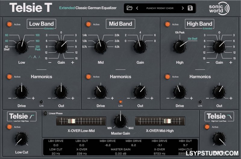 三段均衡器插件SonicWorld Plugins Telsie T v1.0.3 [WiN]-乐声音频-资源网