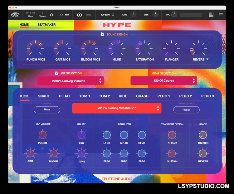 爆发式鼓点Teletone Audio HYPE v1.0.4 [WiN, MacOSX]-乐声音频-资源网