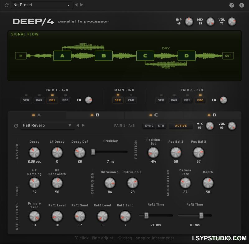 混响、合唱、镶边、延迟、失真和音高转换Temecula DSP DEEP4 v0.5.17 [WiN]-乐声音频-资源网