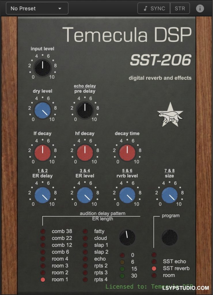 传奇数字混响效果器Temecula DSP SST-206 v1.2.5 [WiN]-乐声音频-资源网