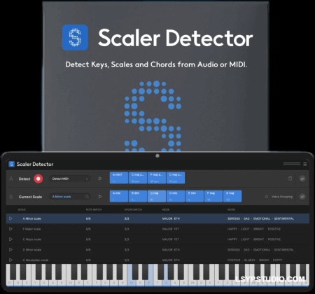 识别您演奏的任何音乐的调性Scaler Music Scaler Detector v1.1.0 [WiN]-乐声音频-资源网
