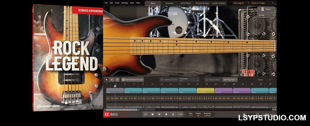 贝斯音源Toontrack Rock Legend v1.0.0 EBX (SOUNDBANK)-乐声音频-资源网