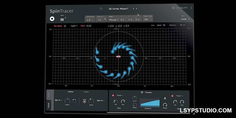 专为声音设计打造的实时多普勒效应与3D声像控制插件TONSTURM SpinTracer 1.5.0 WIN-乐声音频-资源网