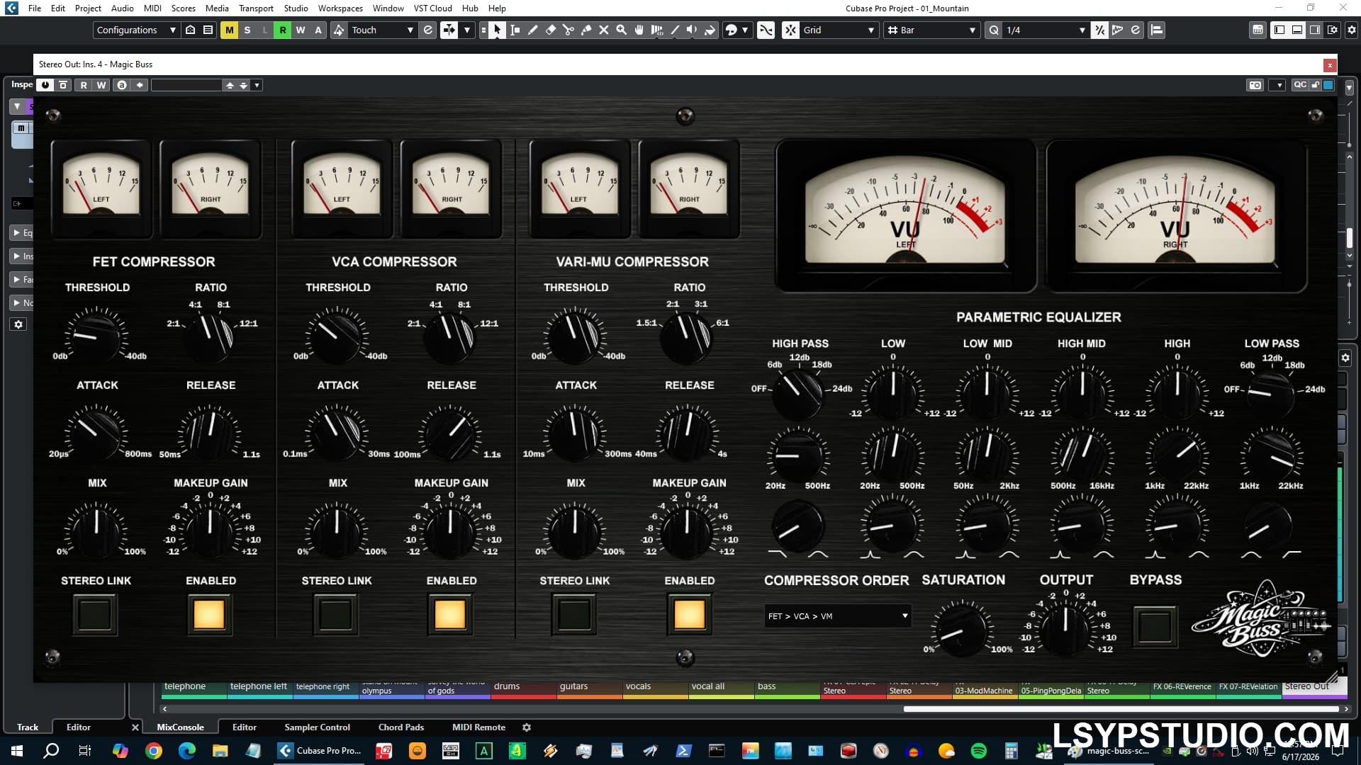 三个压缩器，一条链，顺序由您掌控M Media Audio Magic Buss v1.0.0 [WiN]-乐声音频-资源网