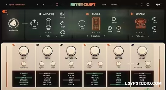 一站式复古与 Lo-Fi 声音效果纹理插件UJAM RETROCRAFT 1.0.0 WIN-乐声音频-资源网
